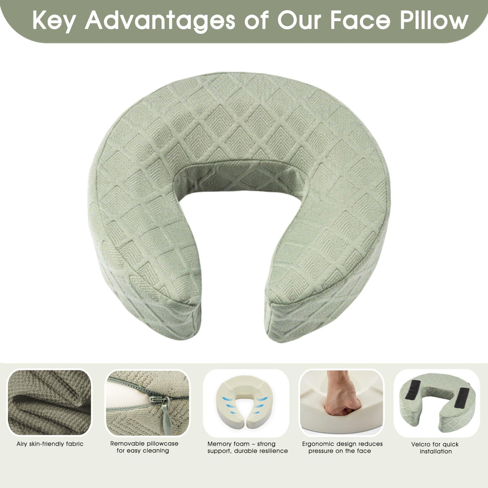 YOFENZO contoured memory foam pillow showing pressure relief benefit