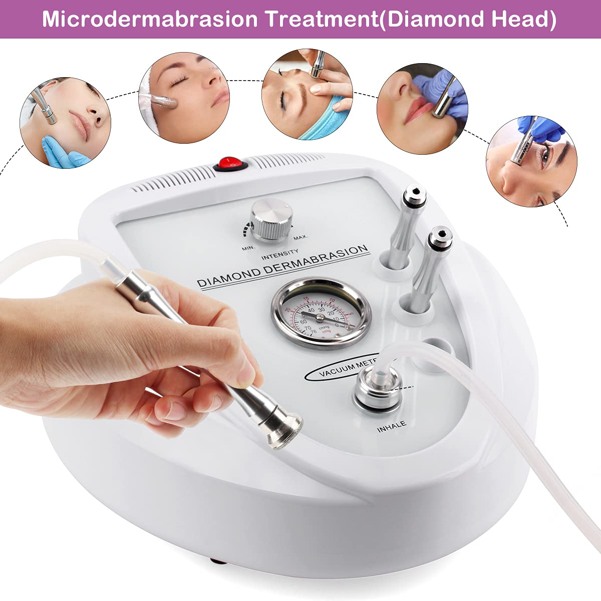 Yofuly in use on cheek demonstrating deep cleaning and smoother texture