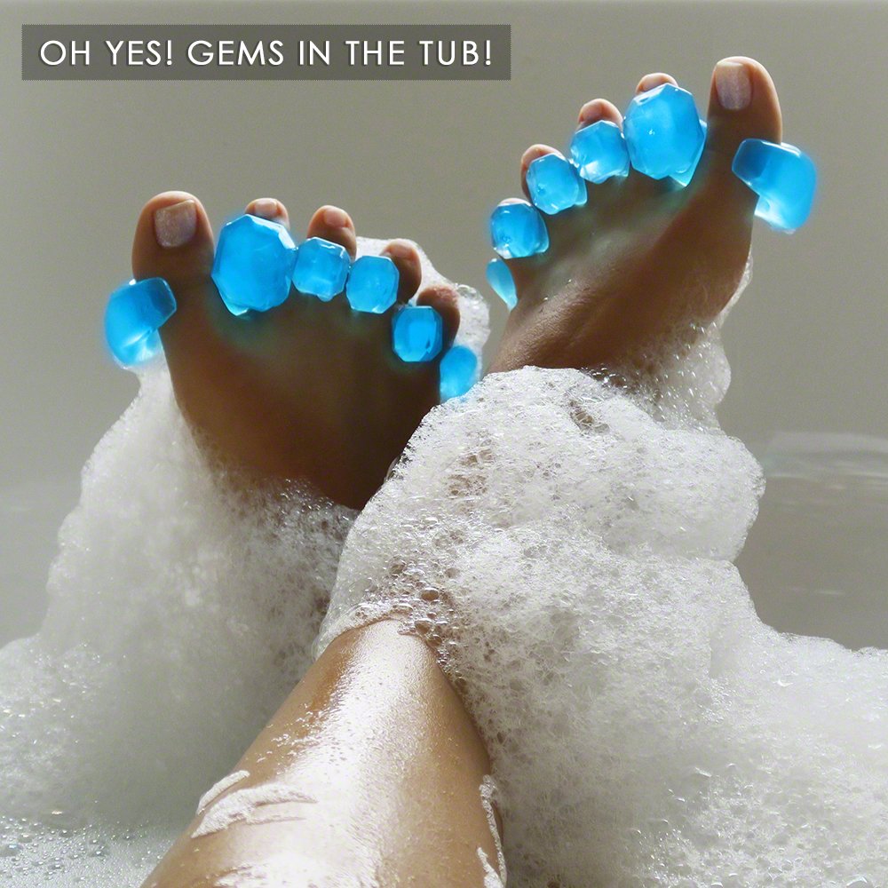 YogaToes GEMS worn on carpet in living room to show everyday comfort benefit