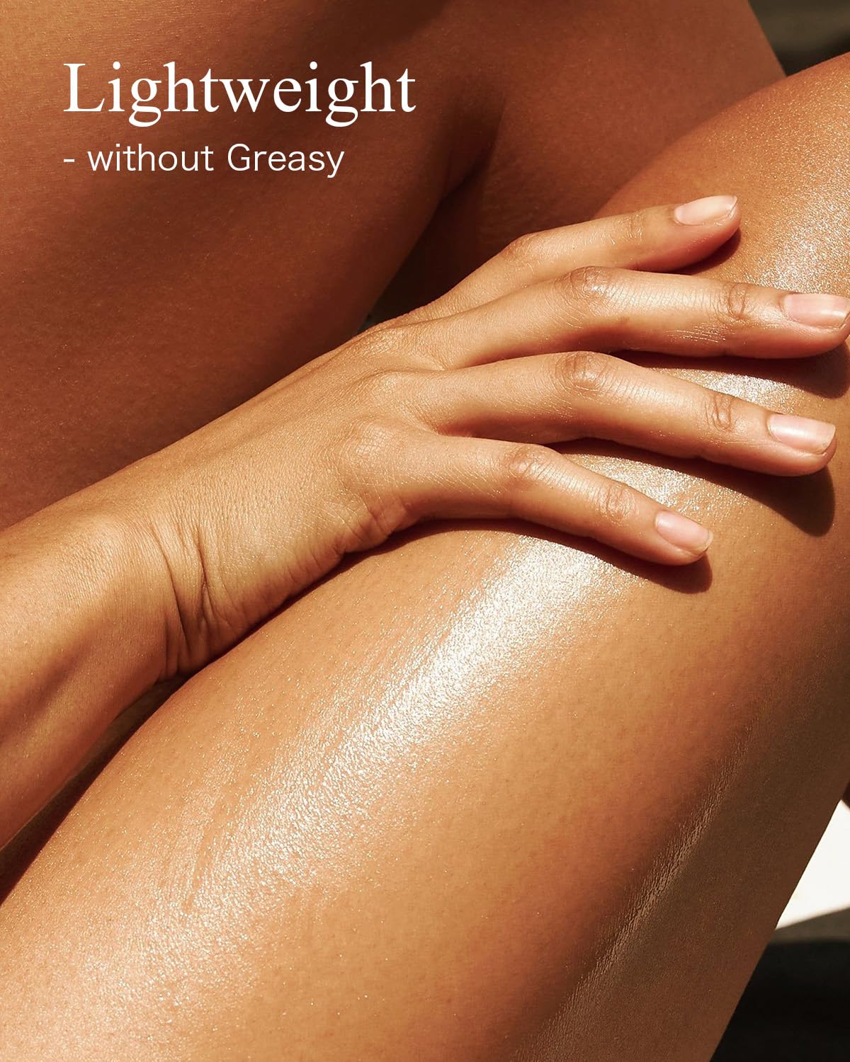 Applying Yoken oil to skin for fast hydration and smoothness