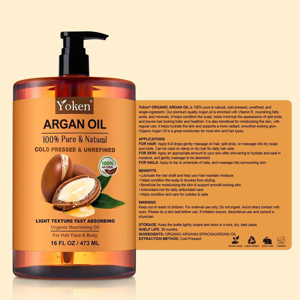 Yoken argan oil with argan nuts illustrating ethical sourcing and purity