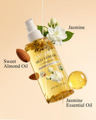 Yoken glass bottle with visible jasmine petals for botanical appeal
