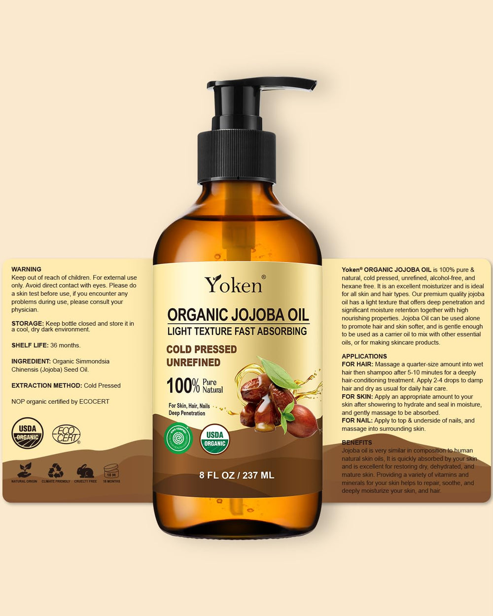 Yoken jojoba oil in bathroom setting illustrating daily skincare use