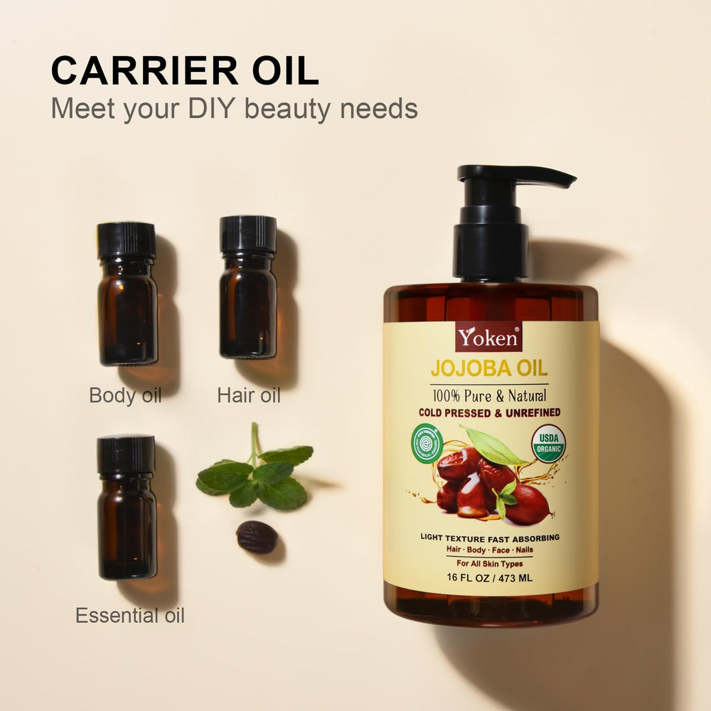 Applying Yoken oil through hair ends to add shine and reduce frizz