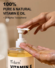 Yoken dispensing oil from pump demonstrating convenient controlled dosing