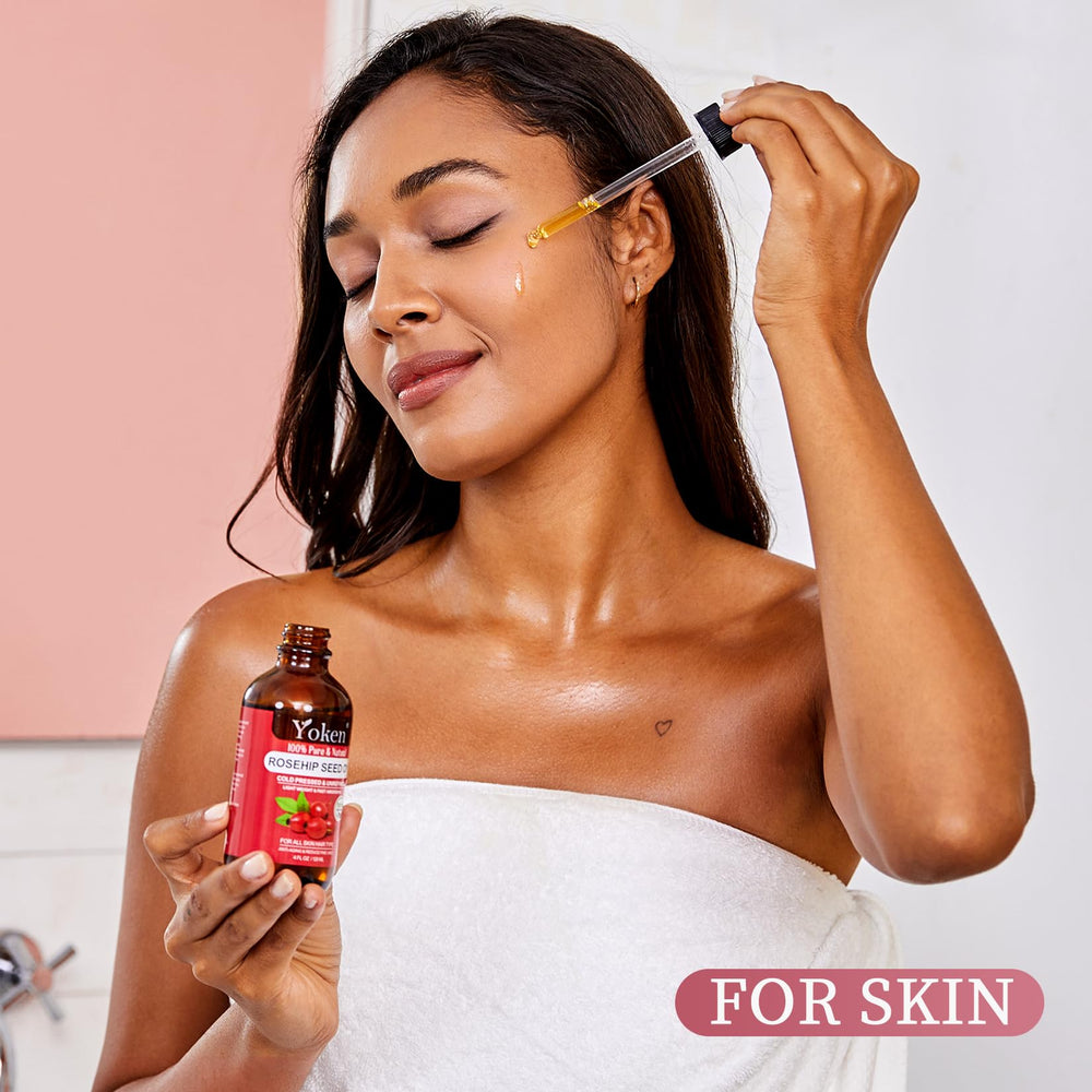 Yoken oil texture in palm demonstrating lightweight absorption and non-greasy feel