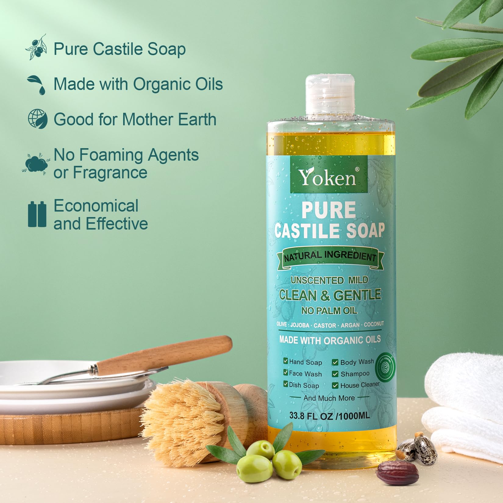 Yoken soap pour texture closeup demonstrating concentrated lather