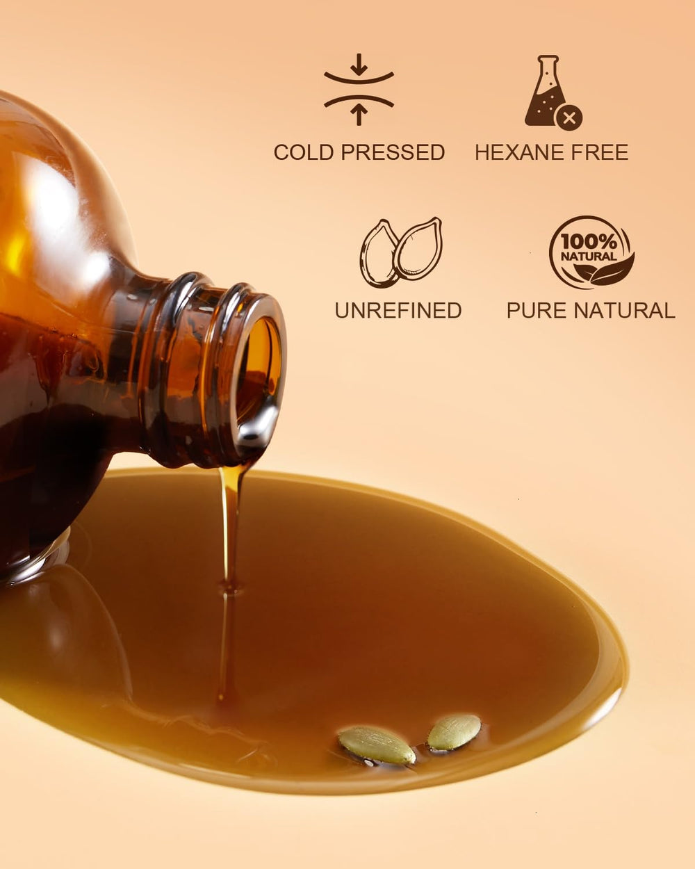 Yoken amber glass bottle detail highlighting quality packaging and light protection benefit