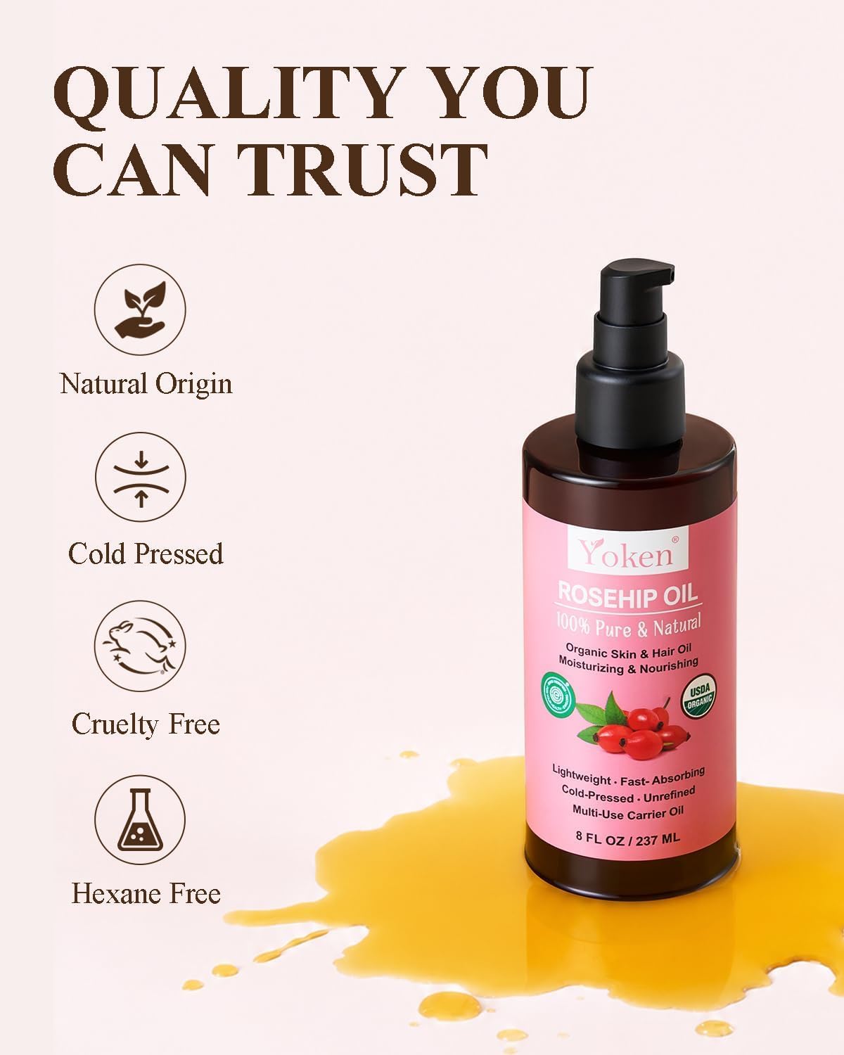 Yoken oil applied to hair ends demonstrating smoothing and conditioning benefit