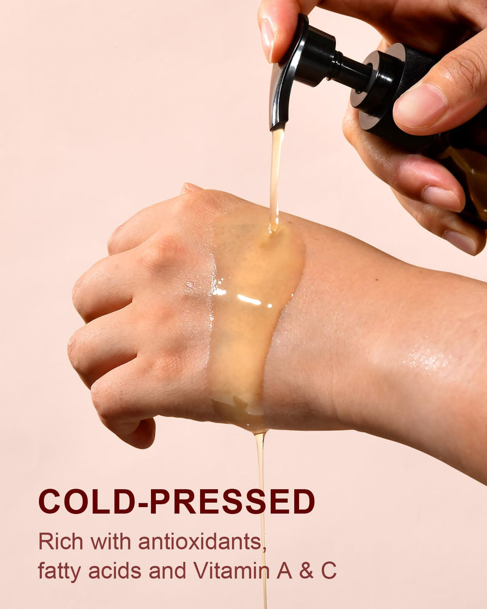 Yoken oil texture closeup highlighting lightweight absorption benefit