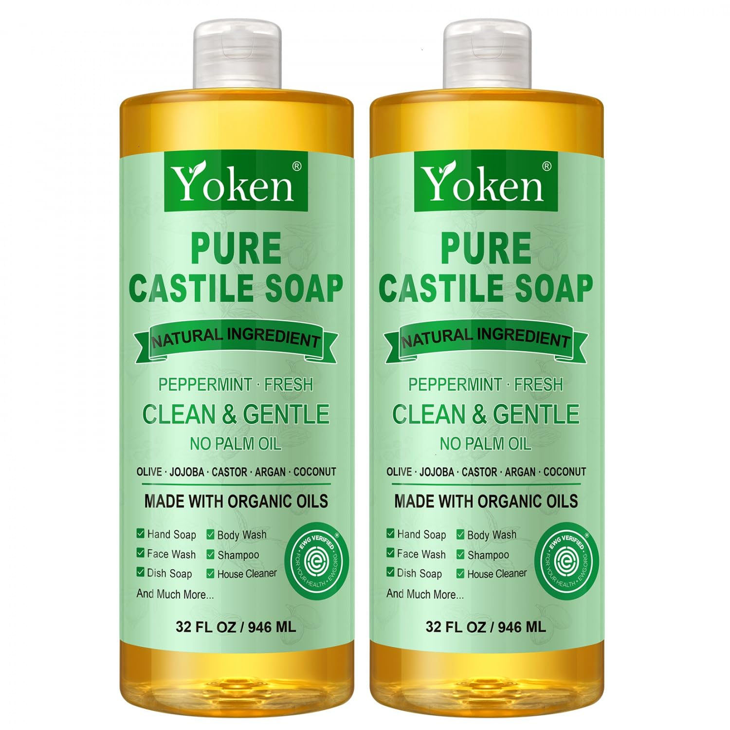Yoken bottle held in hand for scale showing large refill size and cost-saving benefit
