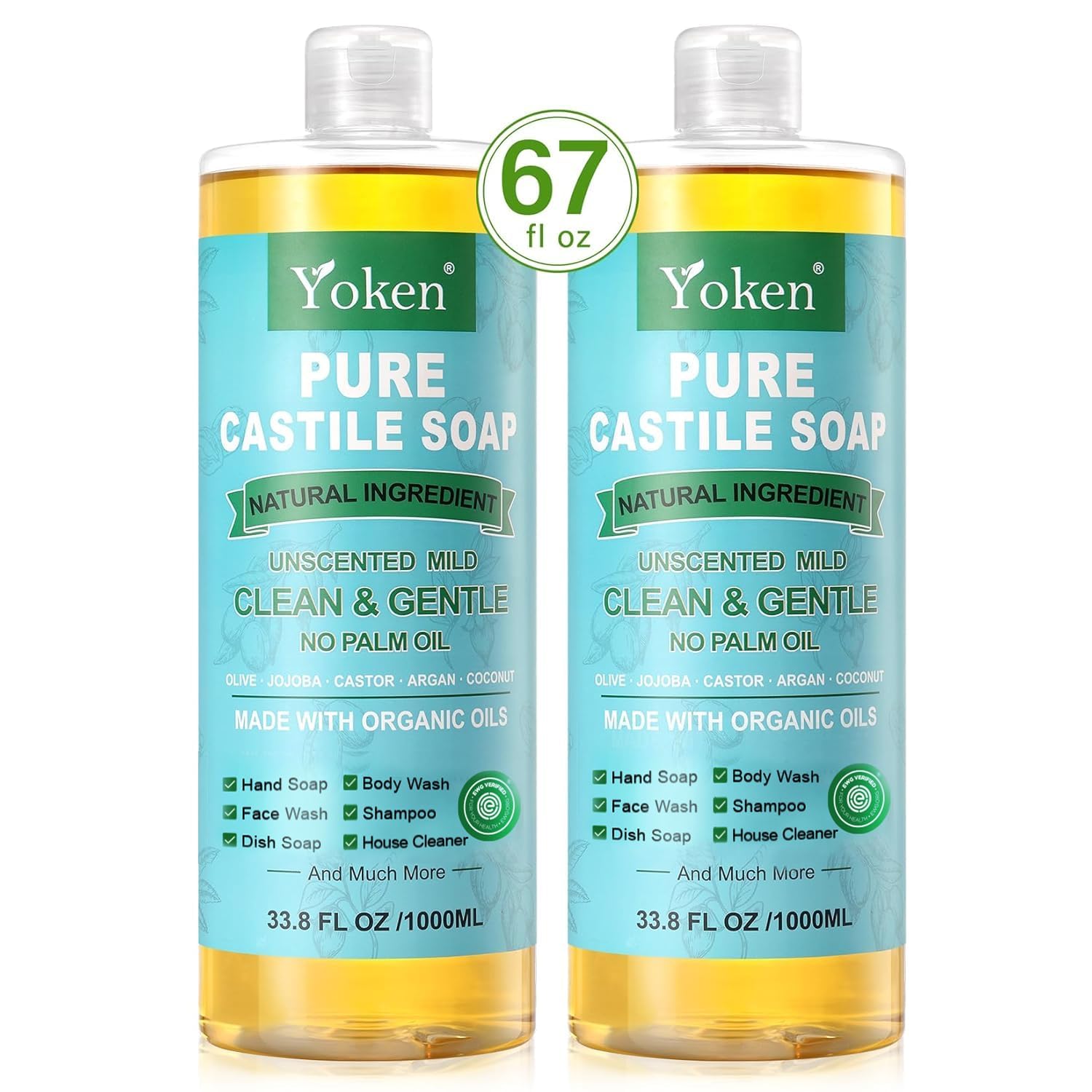 Yoken size scale with hand next to bottle for volume perspective