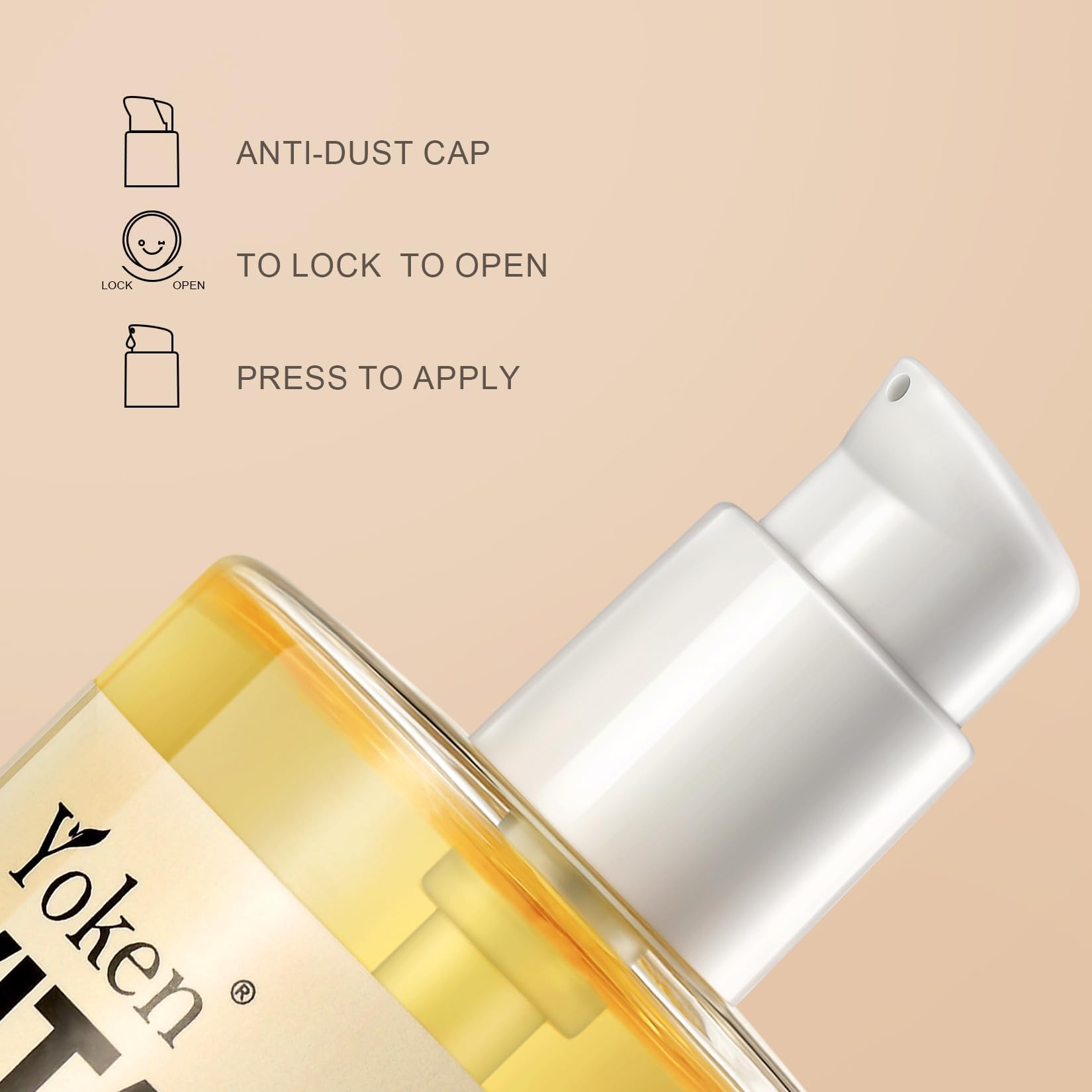 Yoken oil being applied to hand to hydrate dry skin quickly