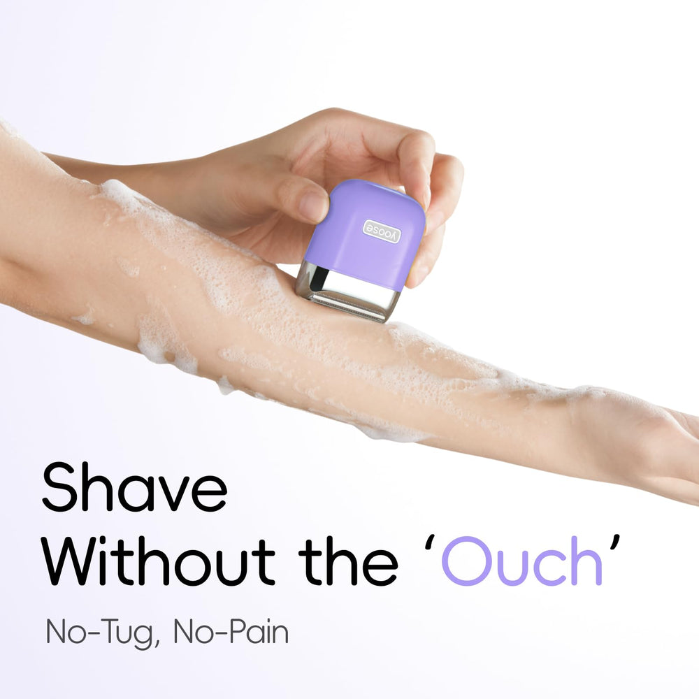 yoose close-up of ultra-thin safety mesh protecting skin while shaving