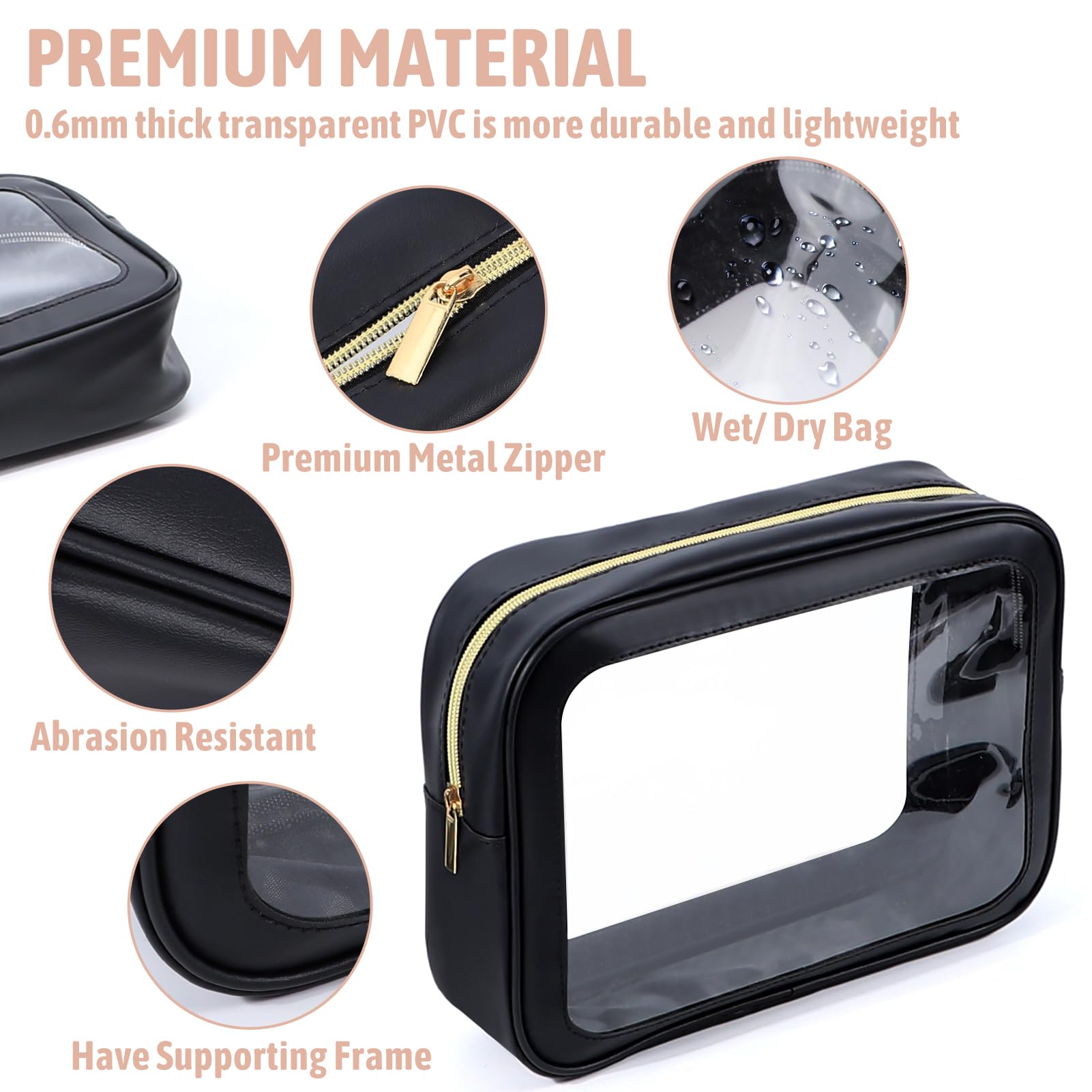 YOPCDJ medium TSA-approved pouch demonstrating travel-friendly size