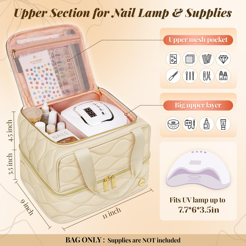 YOREPEK lower zippered pocket storing files and brushes for tidy organization