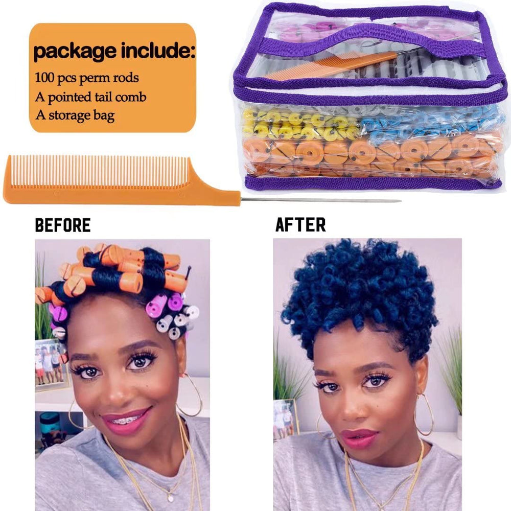 YOROSTAR rollers in hair in use demonstrating heatless curls and natural-looking waves