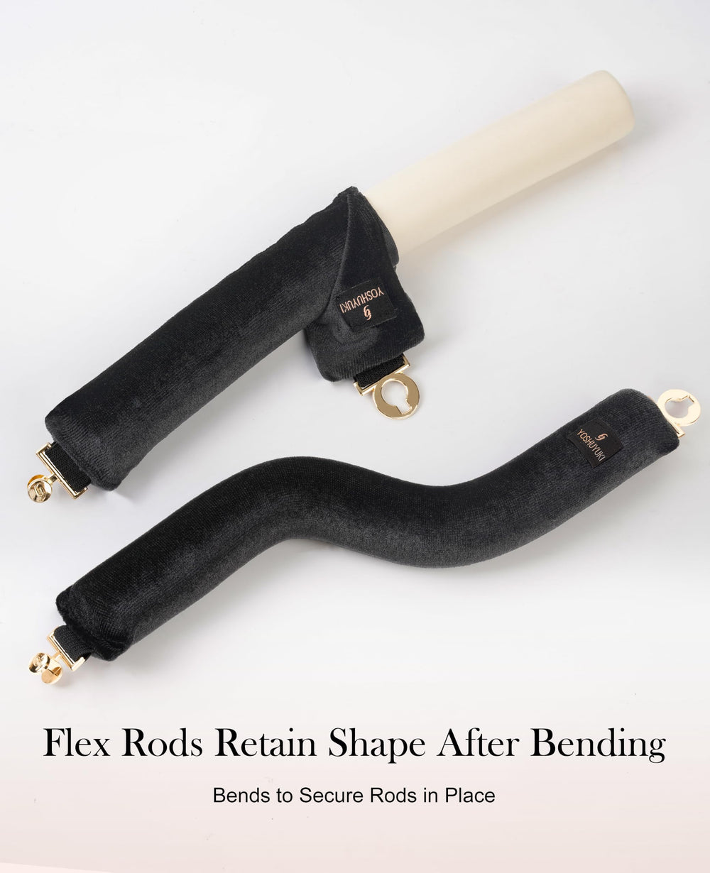 YOSHUYUKI rods in use with woman sleeping for comfortable curl setting overnight