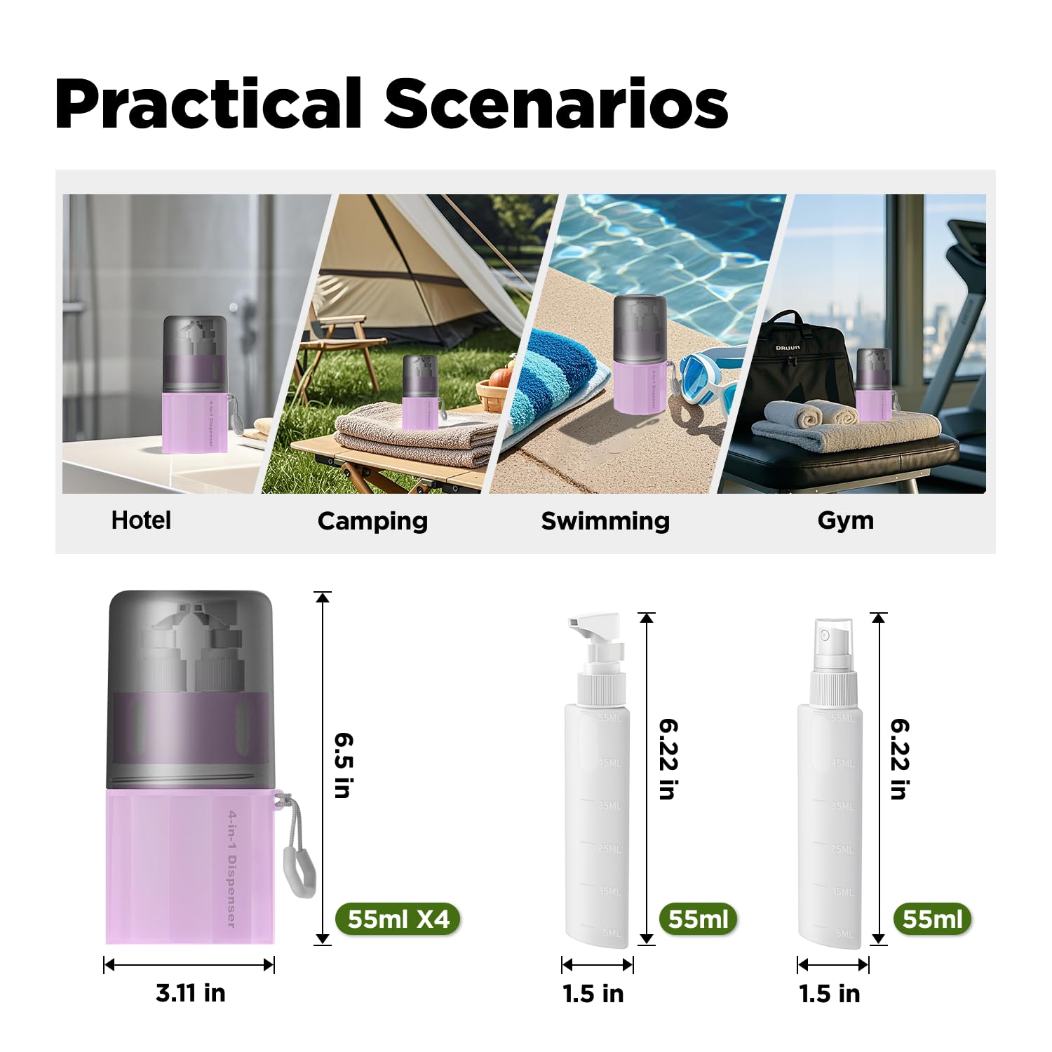 YOTIME travel kit packed in a carry-on for compact organization and travel convenience
