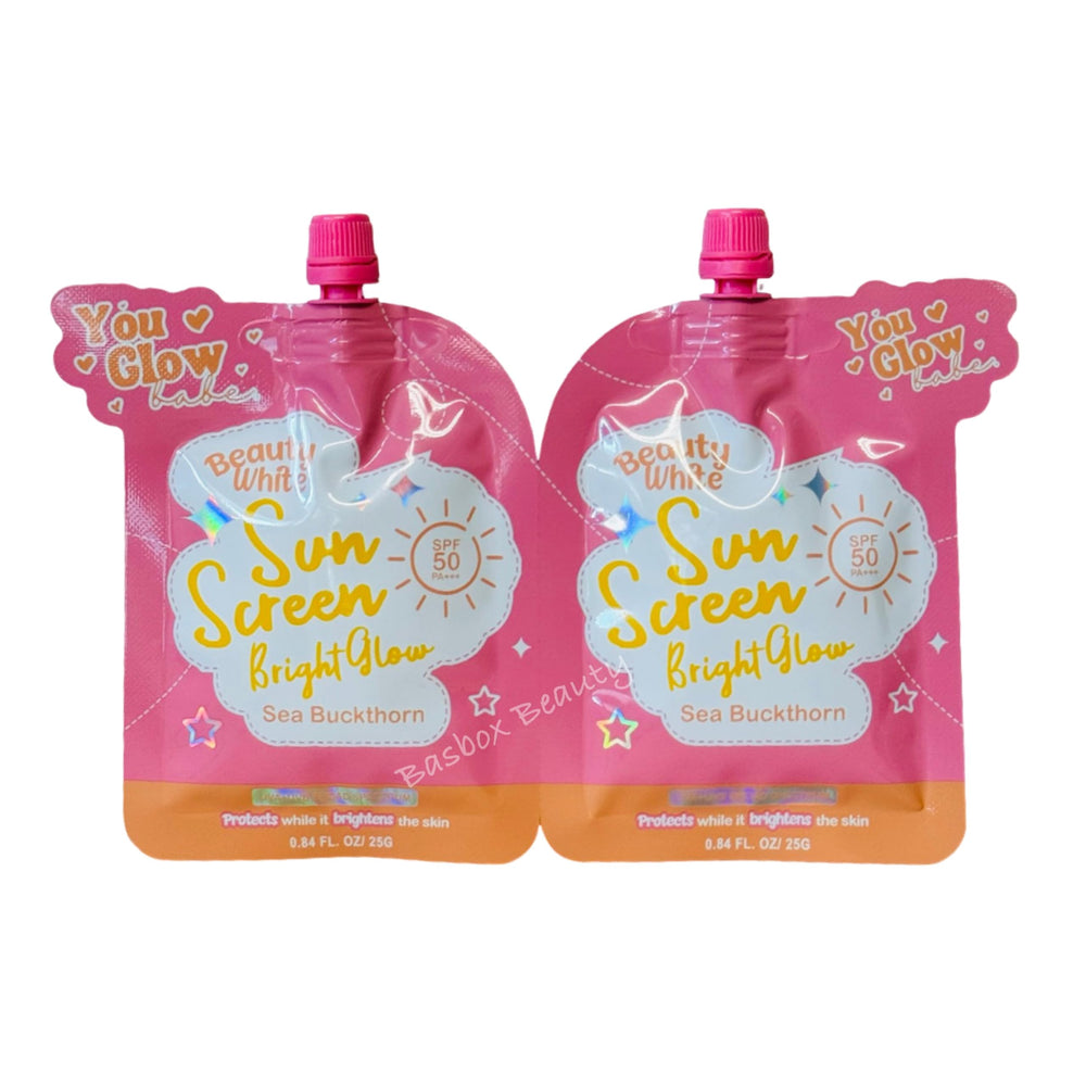 Generic You Glow Babe front packaging twin pack showing SPF 50 benefit