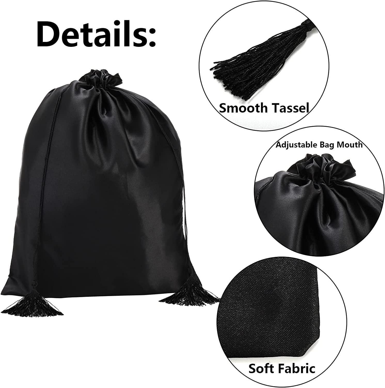 Youeon drawstring tassel detail for easy opening and secure closure