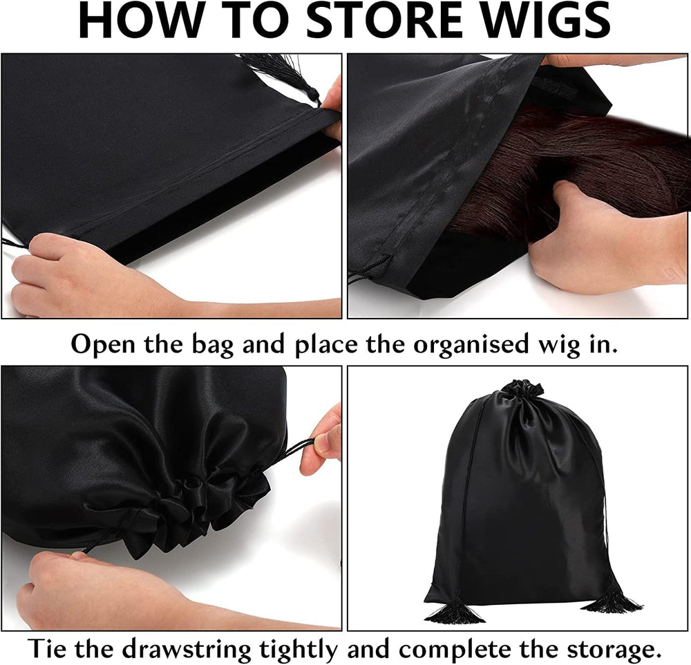 Youeon wig inside open bag protecting fibers and reducing tangles