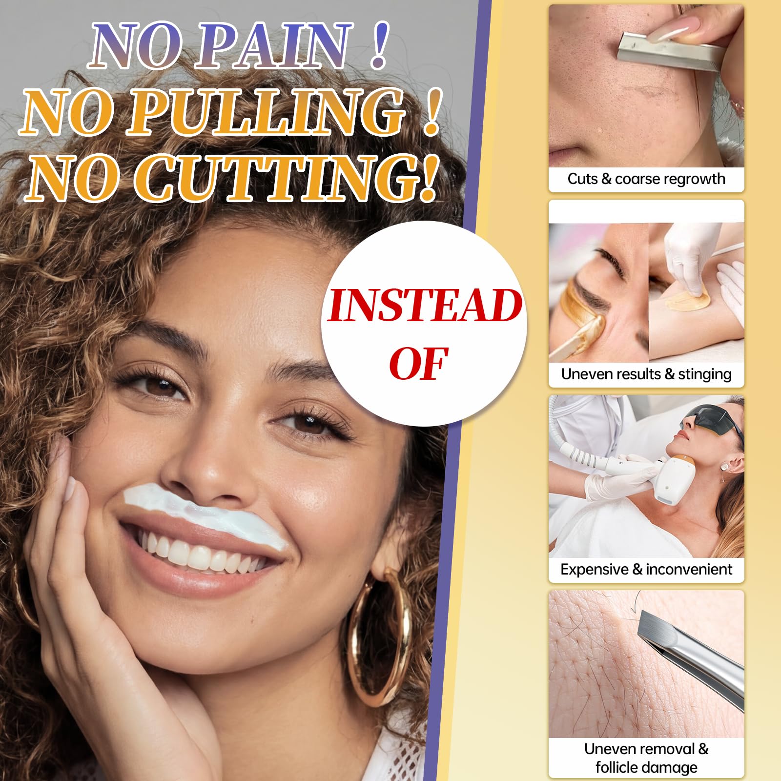 Youggle on a bathroom vanity demonstrating at-home facial hair removal convenience benefit