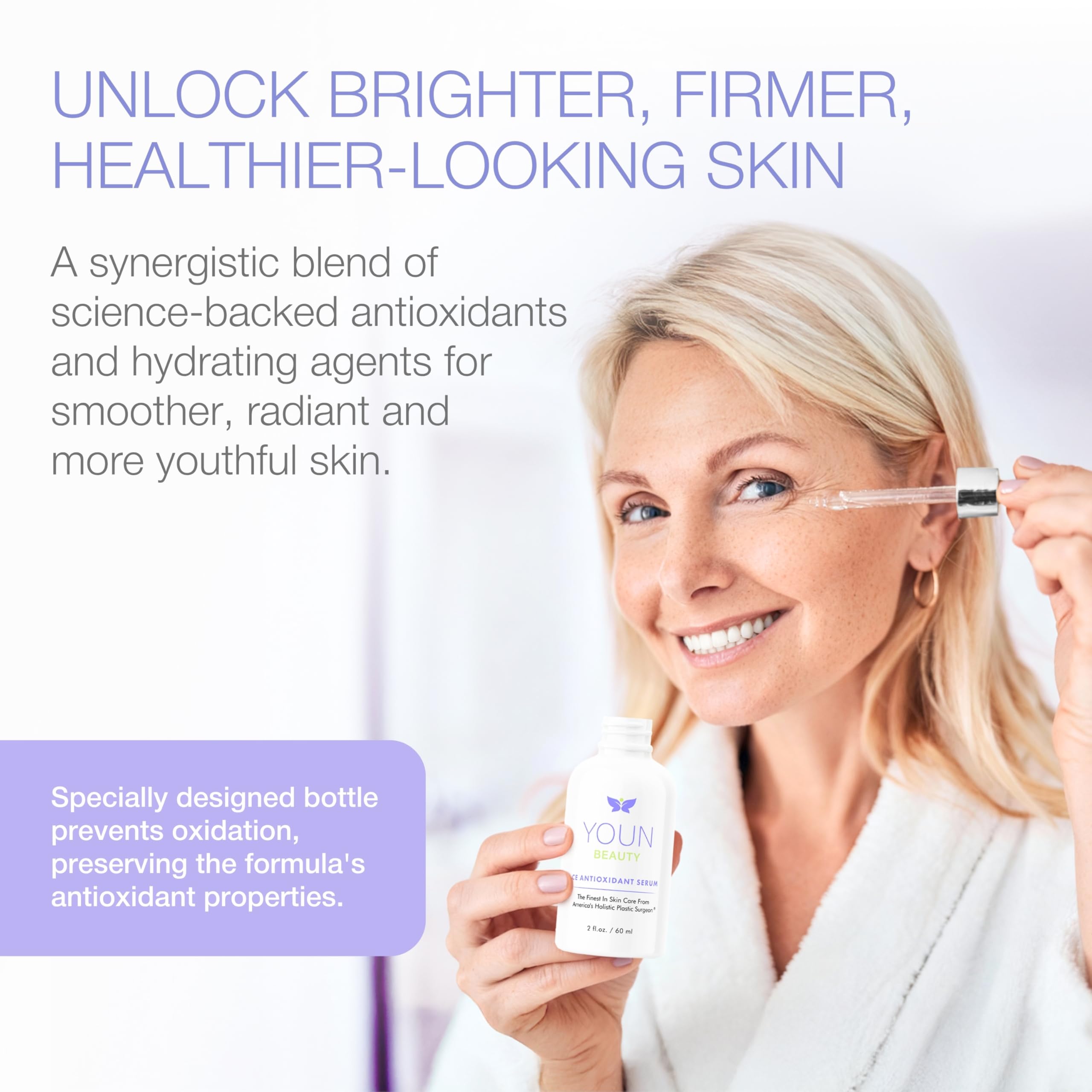 YOUN Beauty opaque glass packaging protecting serum potency and freshness