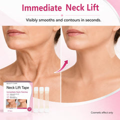 Young Living patch on model profile demonstrating subtle neck lift benefit