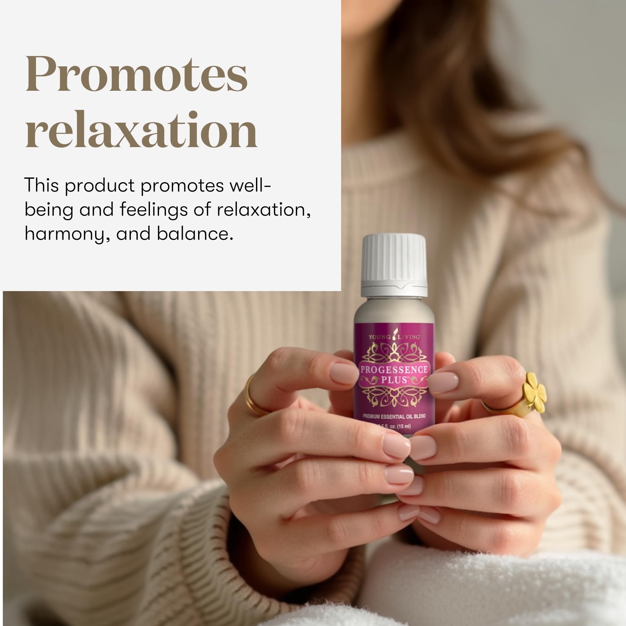 Young Living Progressence serum texture pouring from dropper, demonstrates lightweight absorption