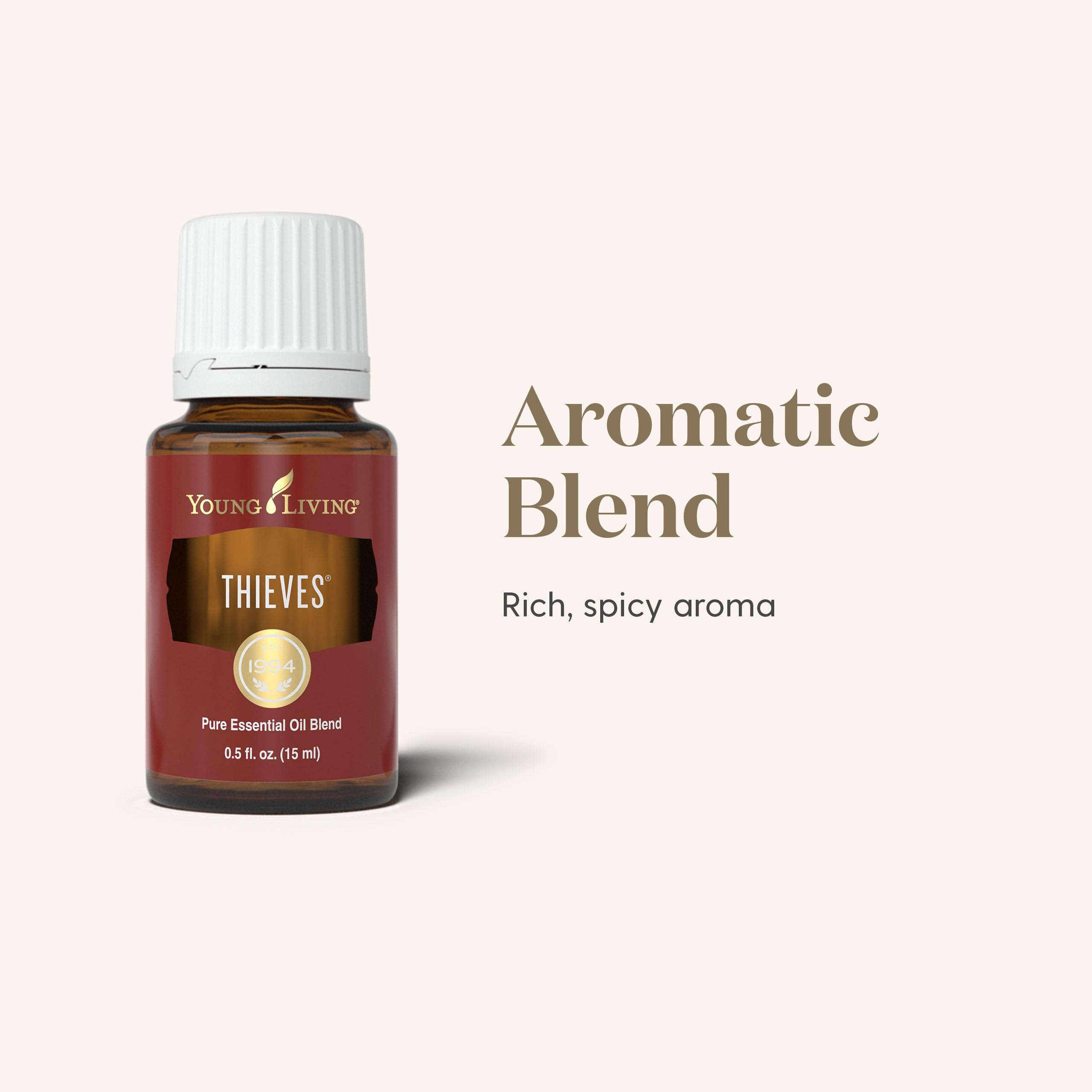 Young Living ingredient label detail highlighting botanicals and plant-based benefits