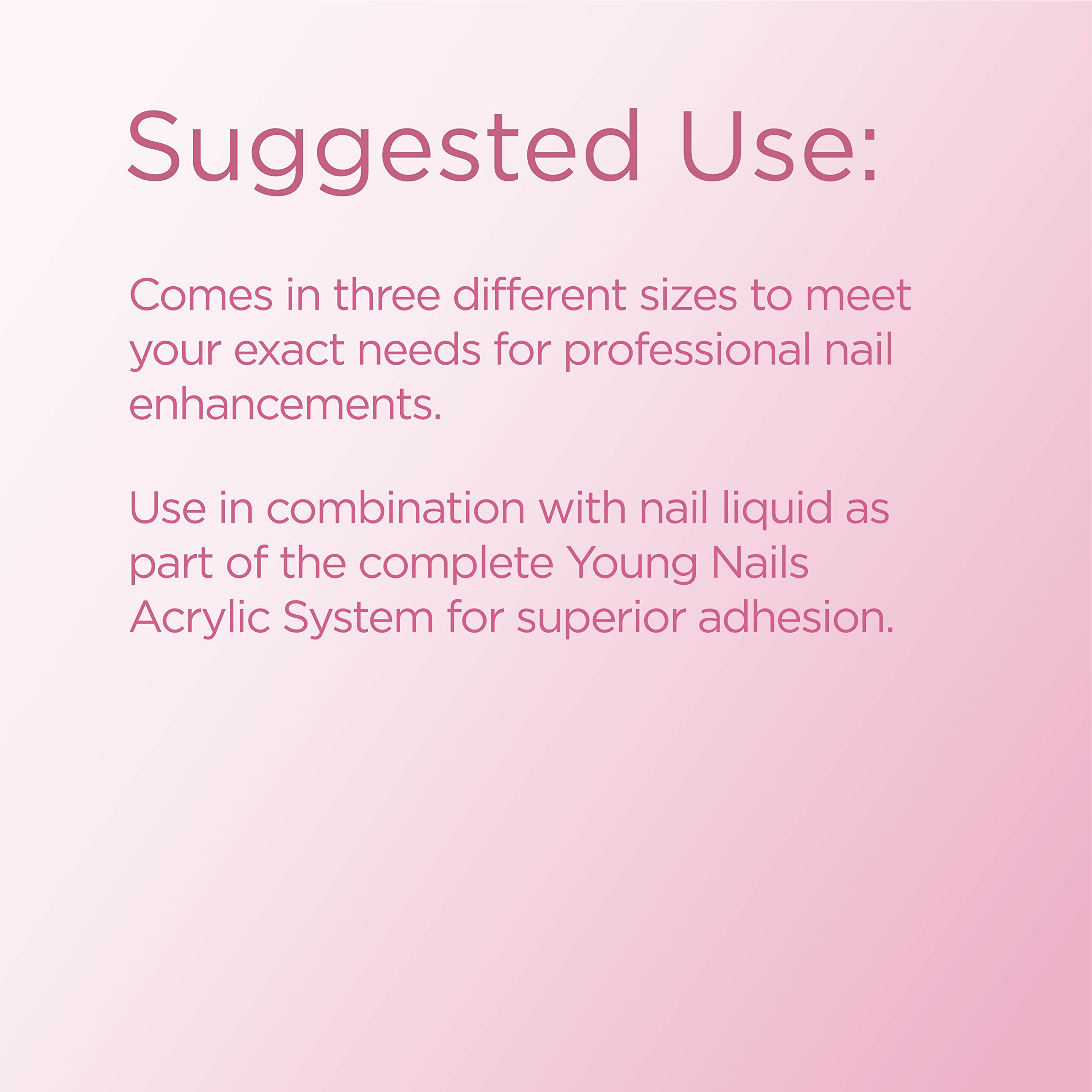 Young Nails sculpted nail extension made with clear powder showing glass-like finish