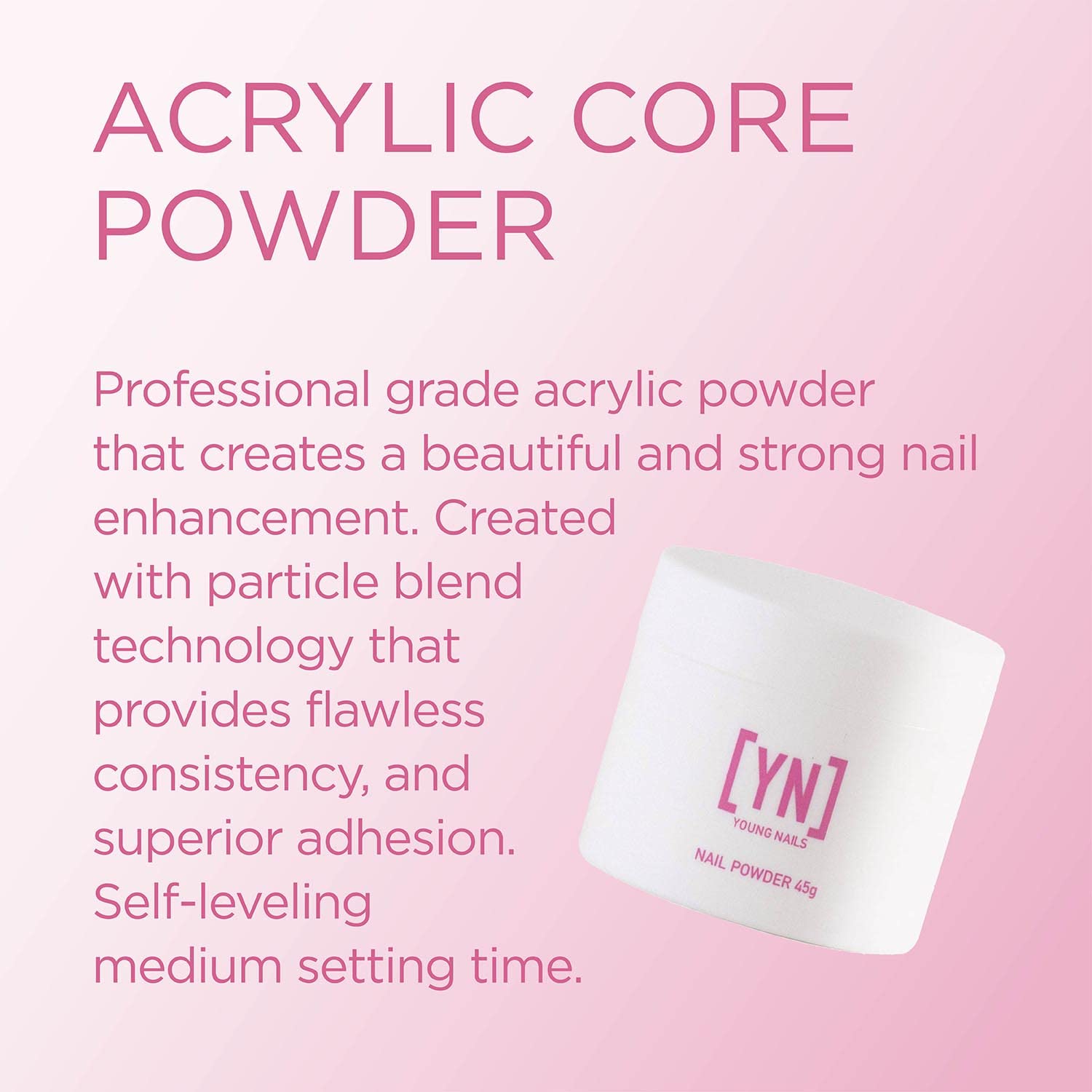 Young Nails powder close-up texture revealing fine particles and smooth consistency