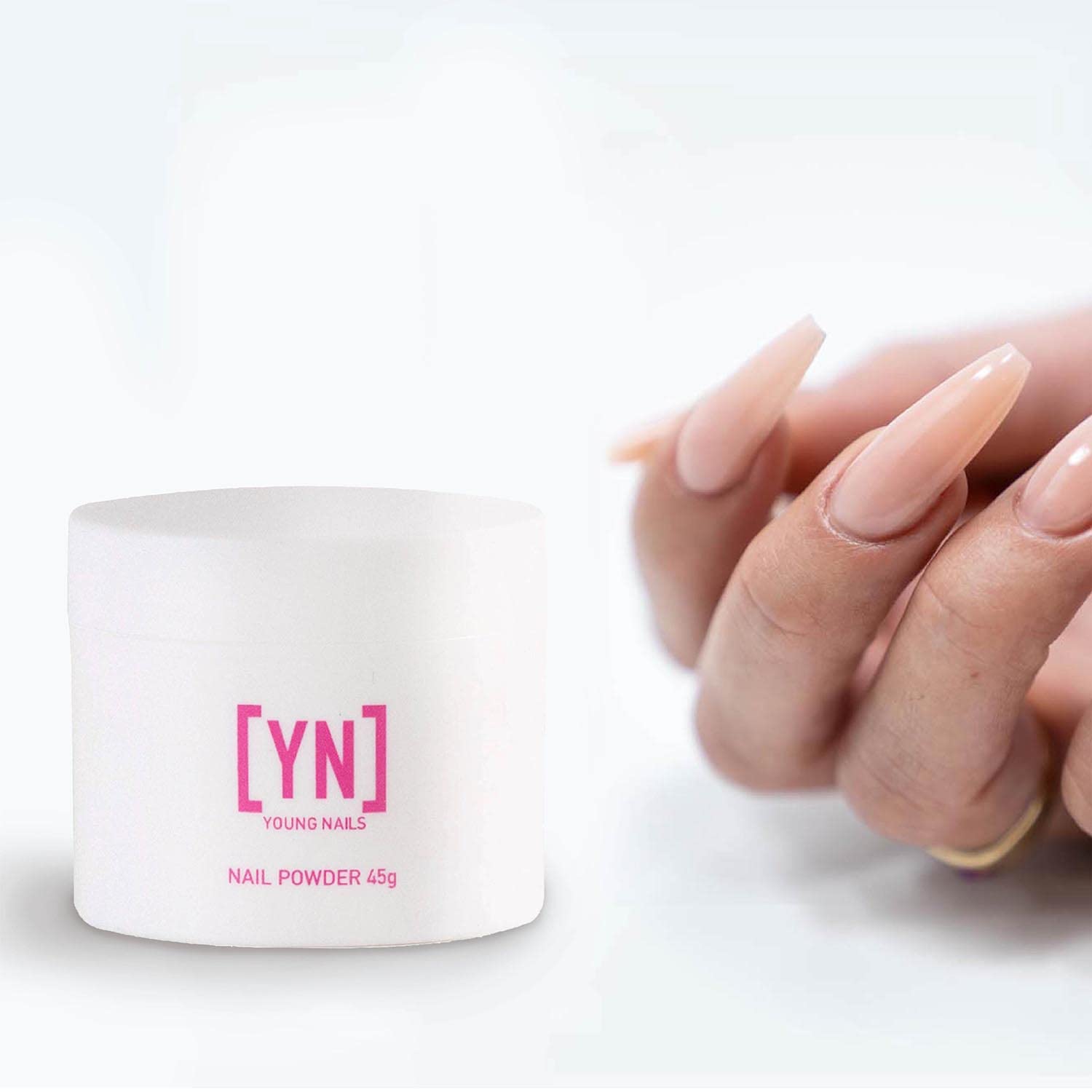 Young Nails label detail highlighting product name and weight for confident selection