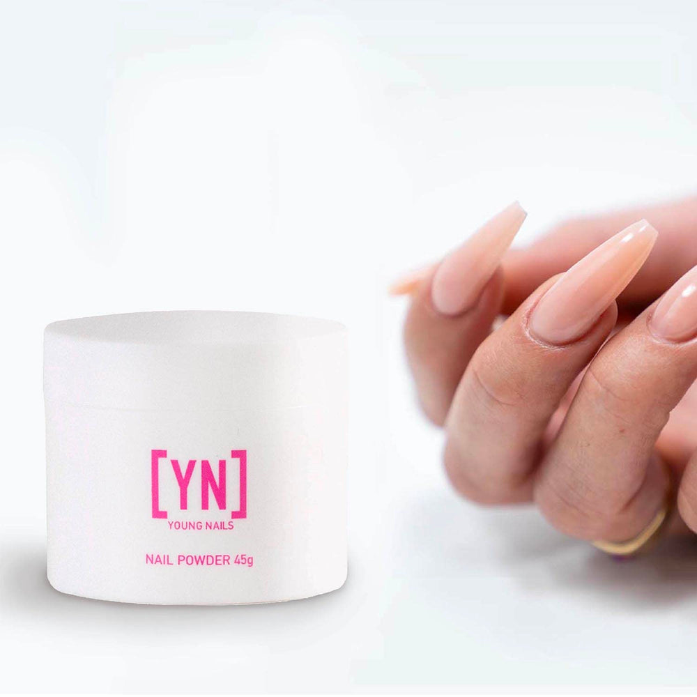 Young Nails label detail highlighting product name and weight for confident selection