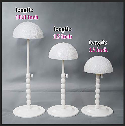 Youngther stand in use during styling showing convenient hands-free support