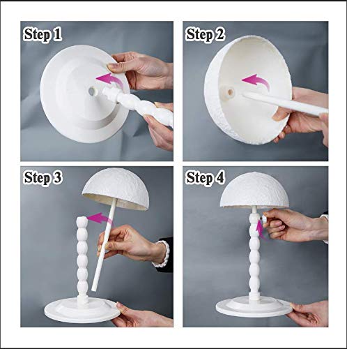 Youngther boxed product and single wig stand contents for easy unboxing