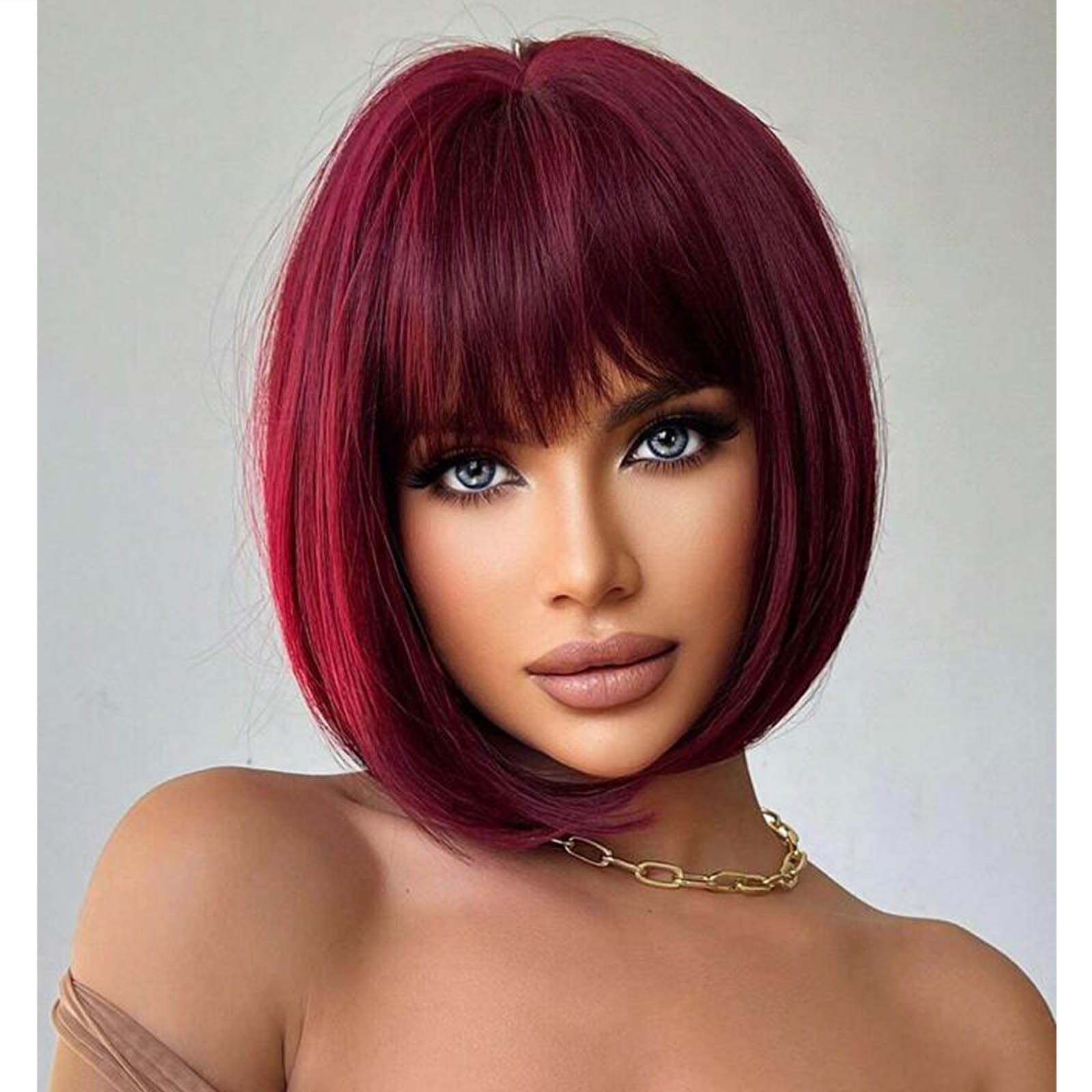 YOUNIGA close-up of bangs and fiber texture for realistic appearance