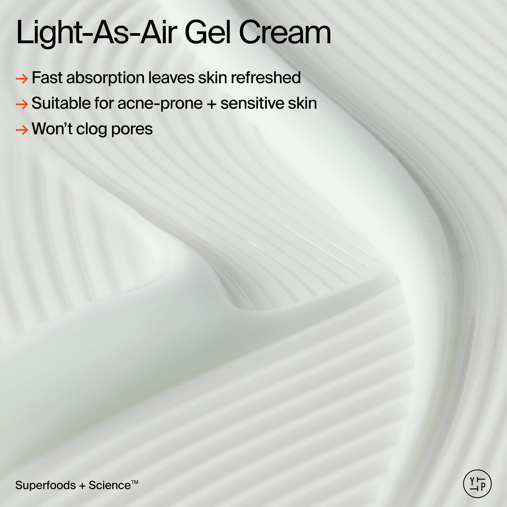 Youth To The People moisturizer application on cheek showing non-greasy finish