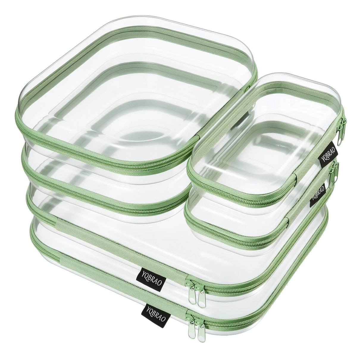 YQBRAO clear green front packaging showing six organized pouches benefit fast identification