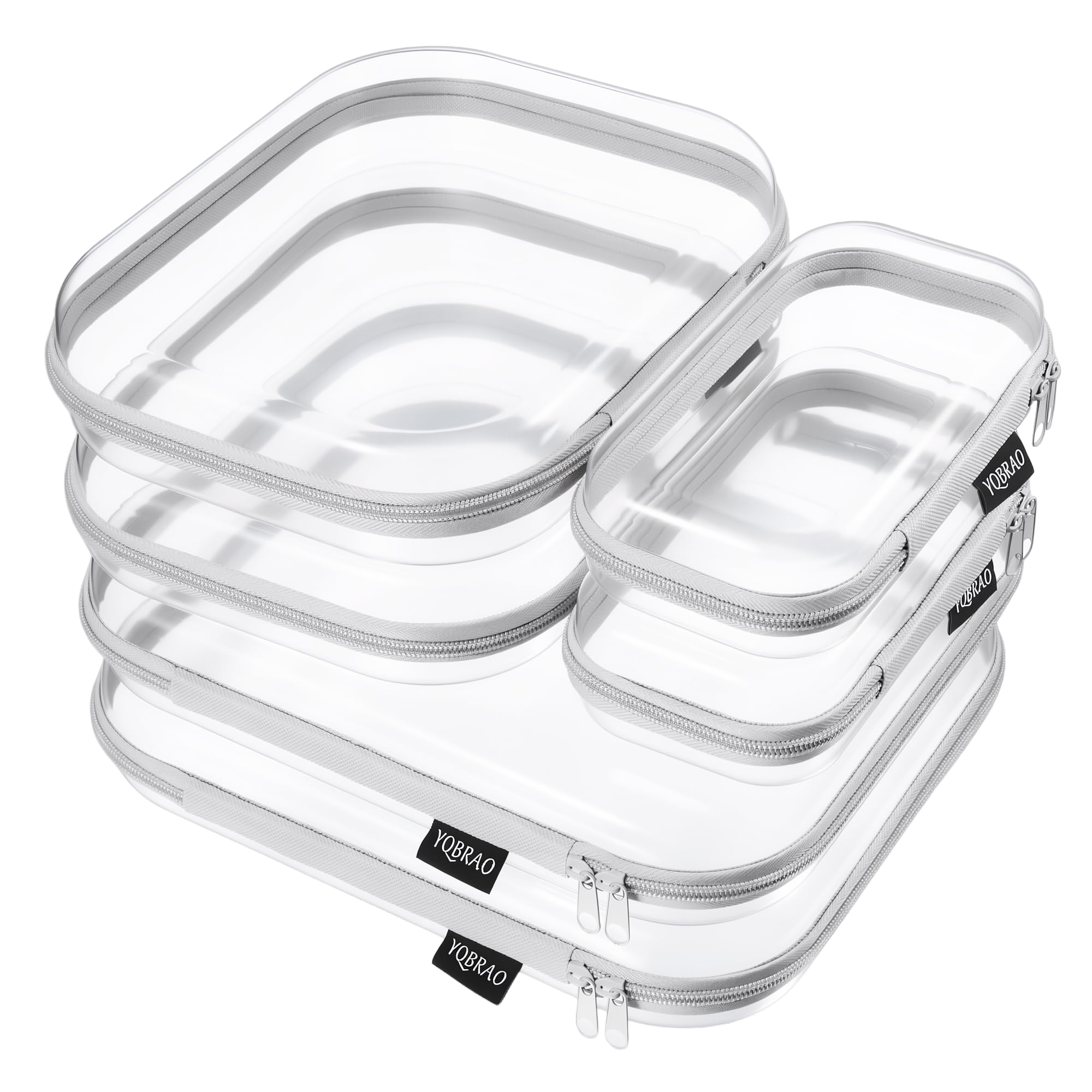 YQBRAO six-pack front view showing grey clear organizers for easy identification