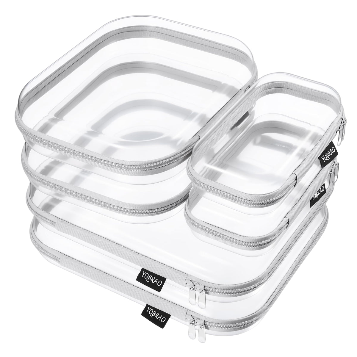 YQBRAO six-pack front view showing grey clear organizers for easy identification