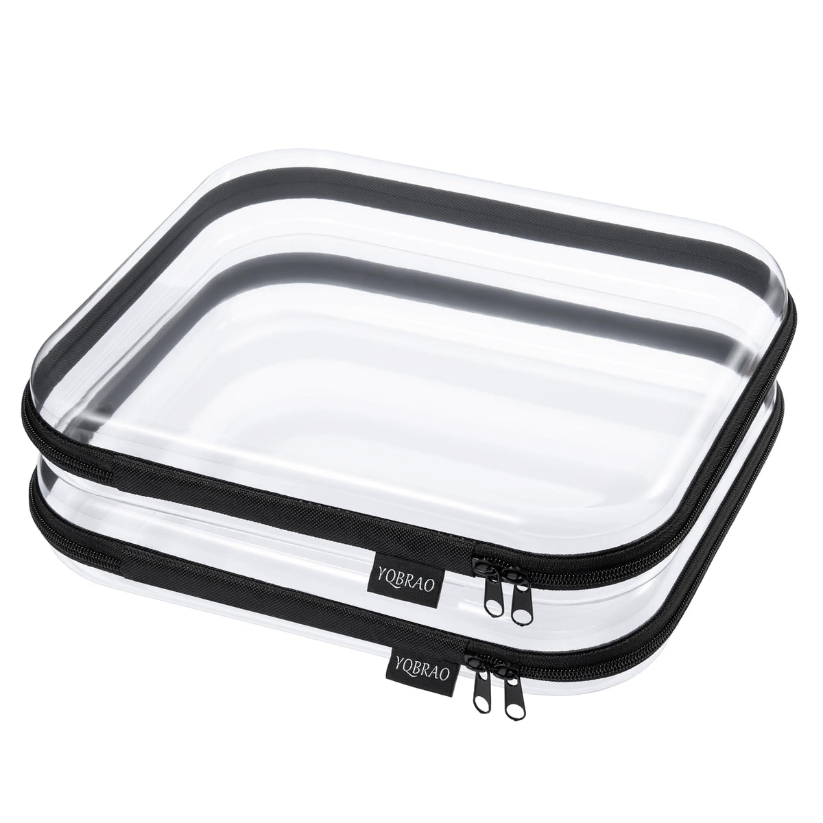 YQBRAO front view of black clear case showing shape and visibility benefit