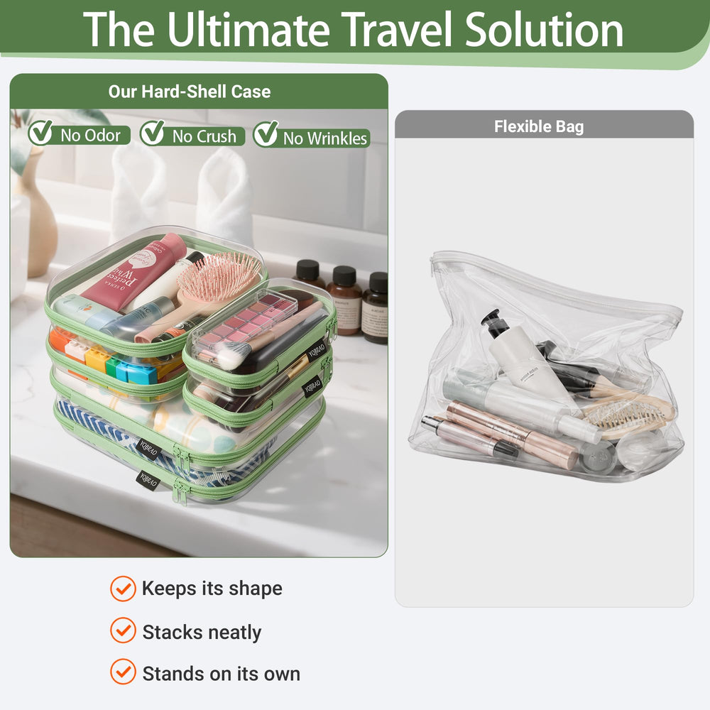 YQBRAO large pouch detail showing rigid shell protecting cosmetics and electronics well