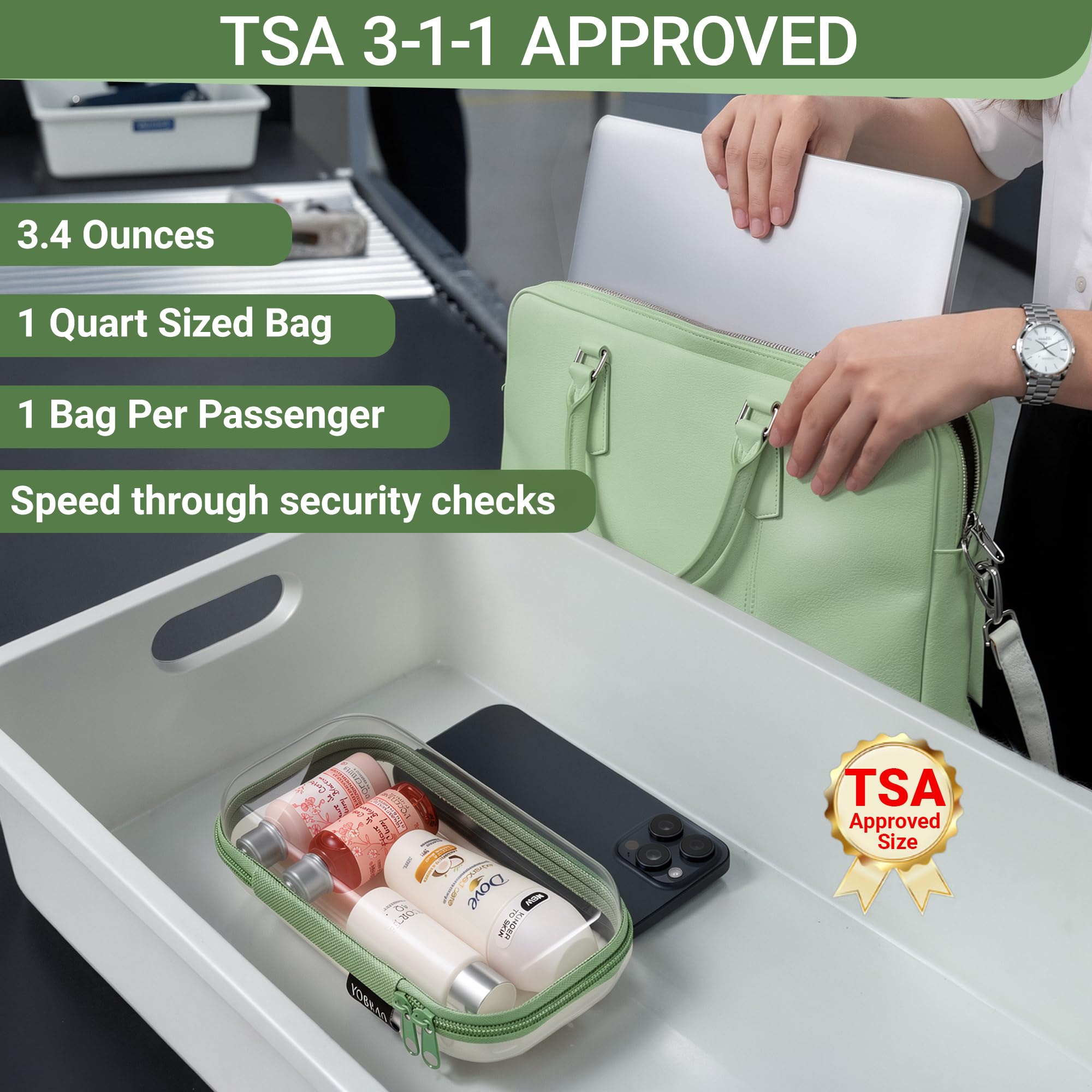 YQBRAO packed travel bag scene with cases organized for quick airport security benefit