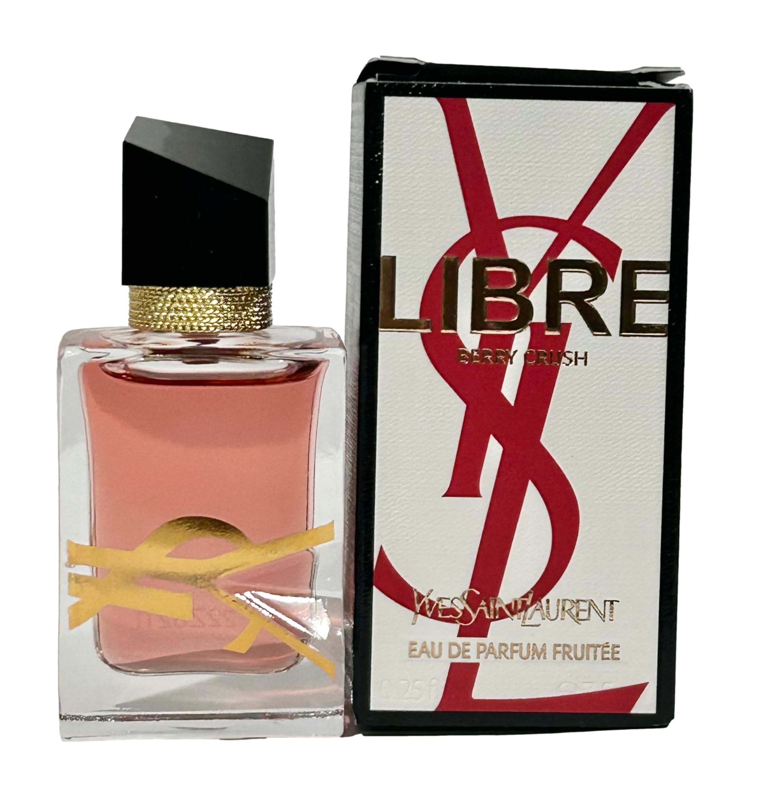 Yves Saint Laurent front bottle view showing compact travel-ready design and brand prestige