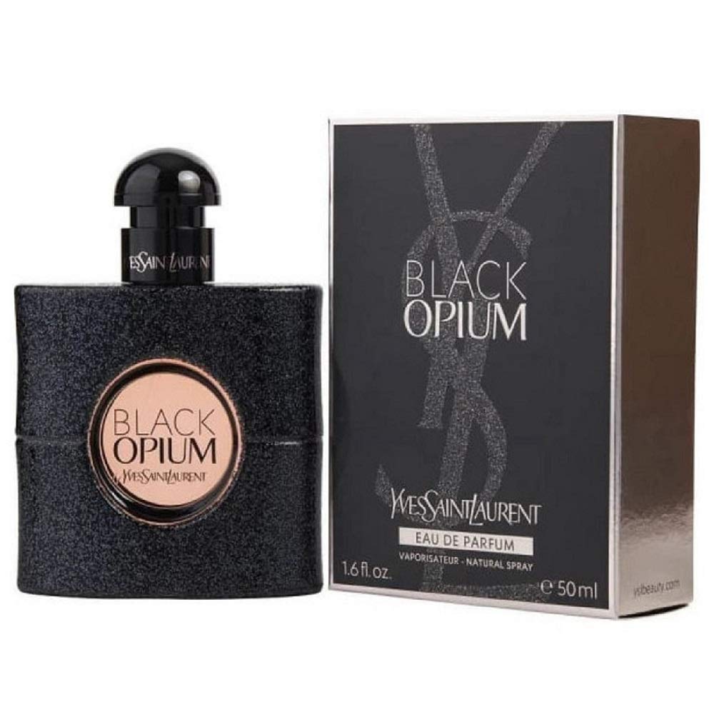 Yves Saint Laurent Black Opium glass texture close-up emphasizing premium finish and durability