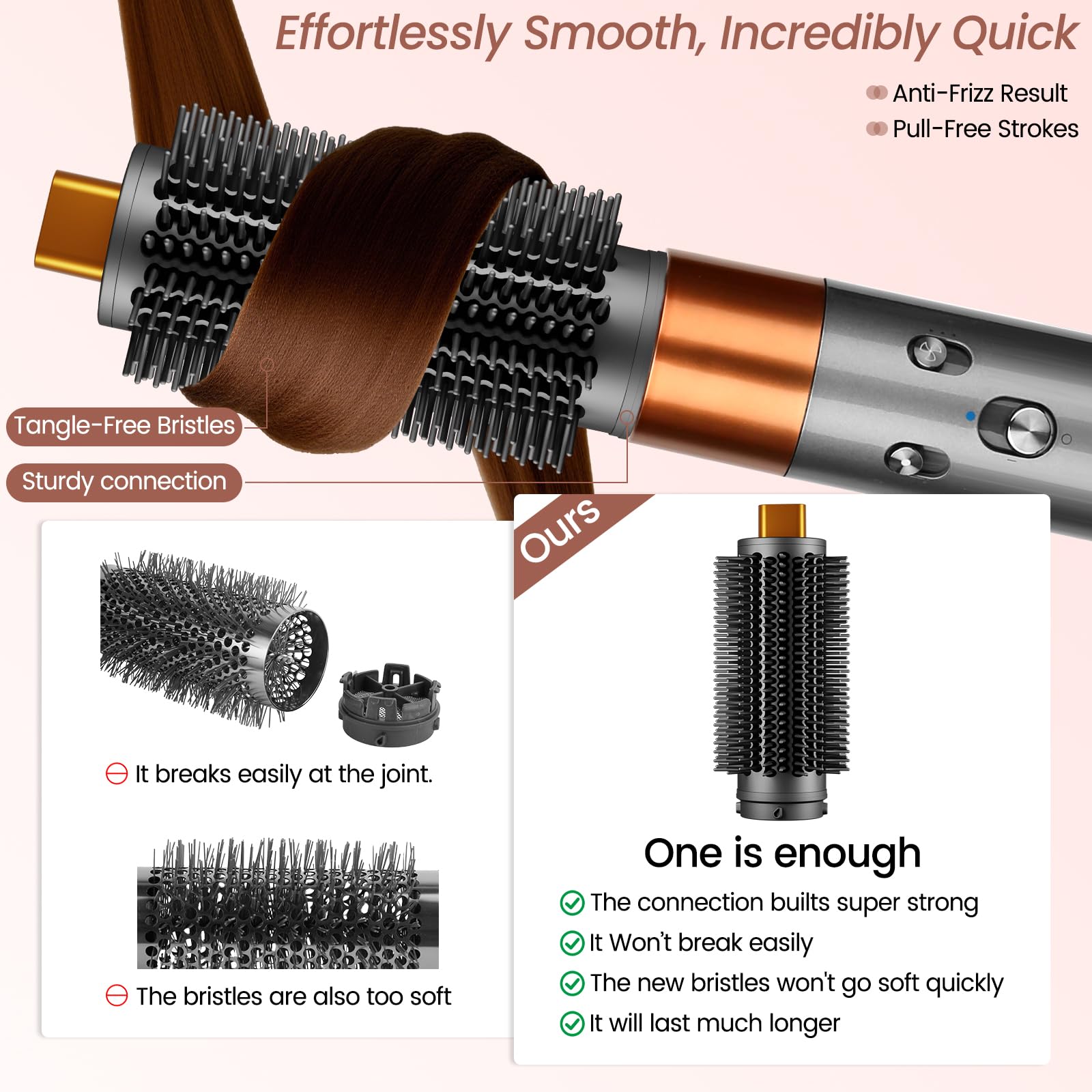 YTCHYYSK bristles macro showing soft-firm texture for secure hold without tugging