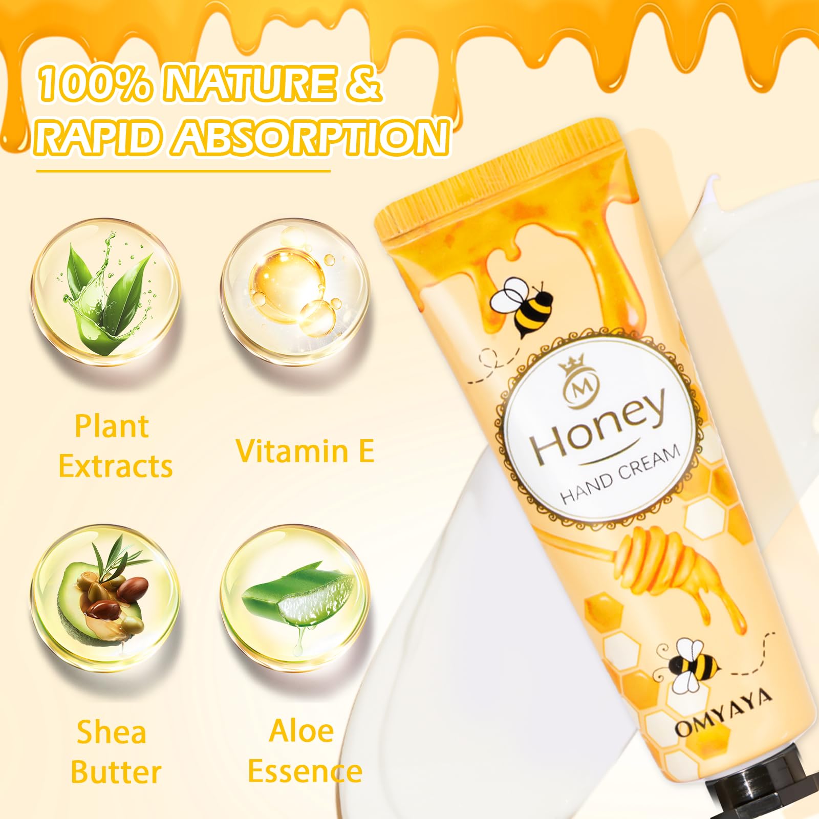 YUEONEWIN spread showing ten fruit-scented tubes to choose scent variety