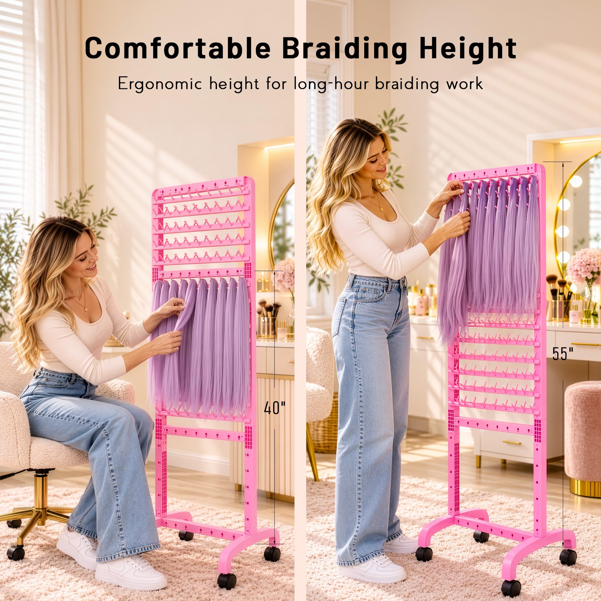 Yumkfoi double-sided setup allowing two stylists to work simultaneously